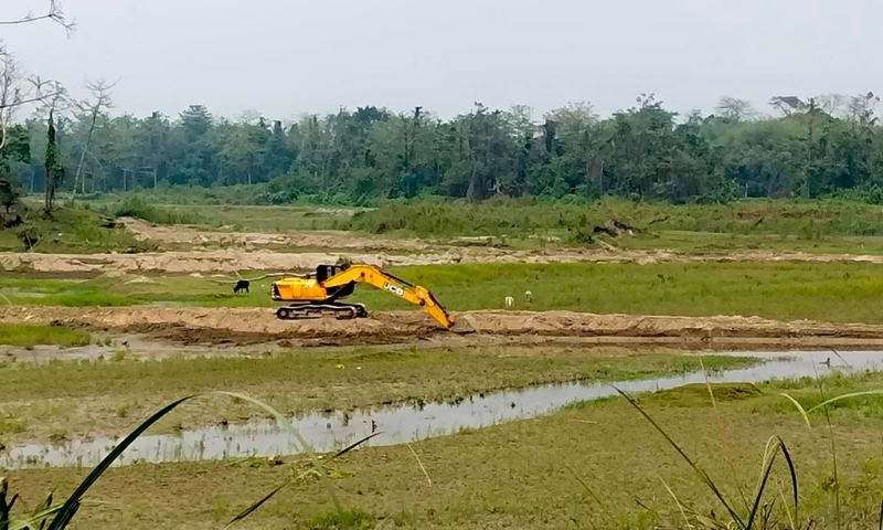 illegal clay extraction along pahumara river raises concerns in bajali