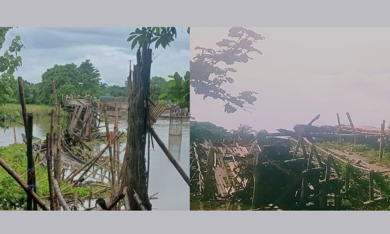 assam: lohit-khabolu cut off after two wooden bridges collapse in majuli