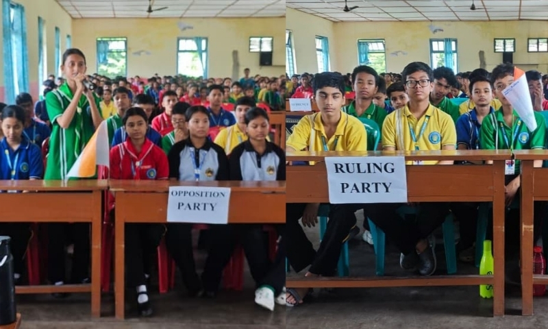 Assam mock parliament in Tinsukia highlights flood prediction and illegal mining