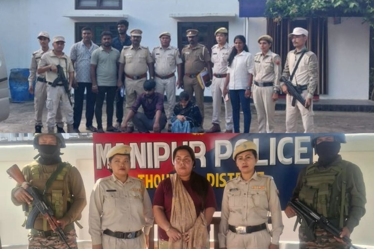 Four arrested in 48-hour security operations across Jiribam and Thoubal in Manipur