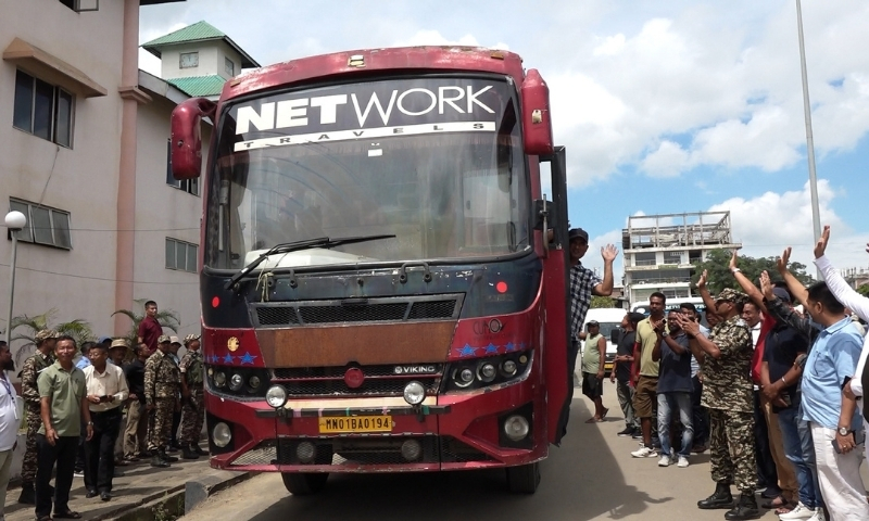 Imphal-Guwahati bus service on NH-2 restarts after almost three years