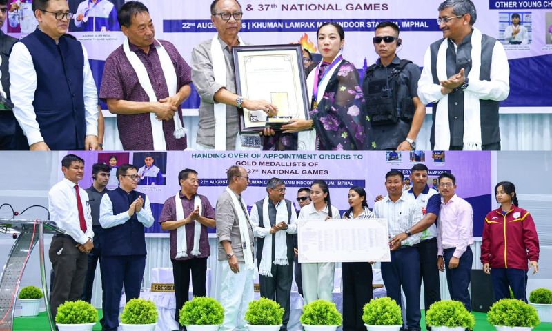 Manipur CM felicitates Mirabai Chanu and Glasgow medallists