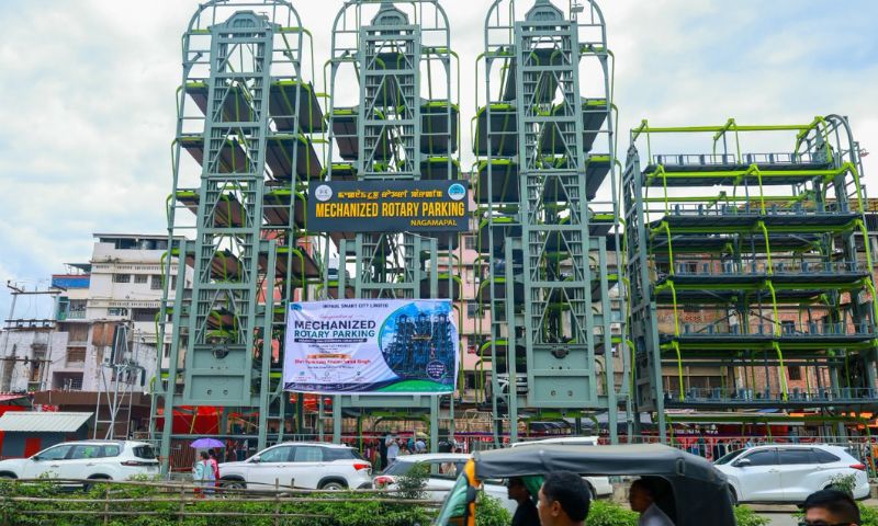 Manipur opens first mechanised rotary parking facility in Imphal