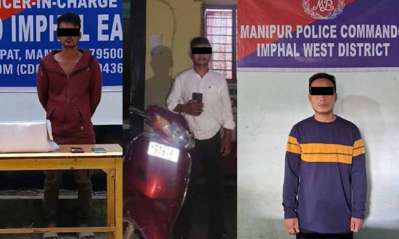 Manipur security forces arrest three in alleged drug, militant and extortion cases