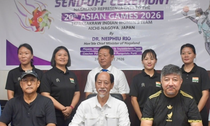 Nagaland CM Neiphiu Rio supports sepaktakraw team for 2026 Asian Games
