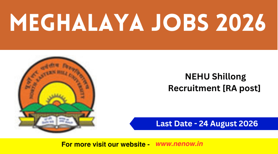 NEHU Shillong invites applications for research associate posts in 2026