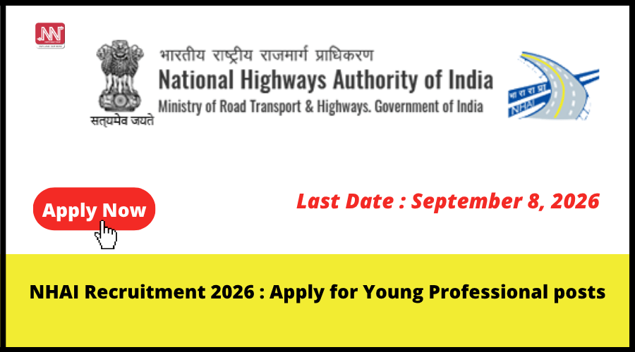 NHAI invites applications for five Young Professional legal posts in 2026