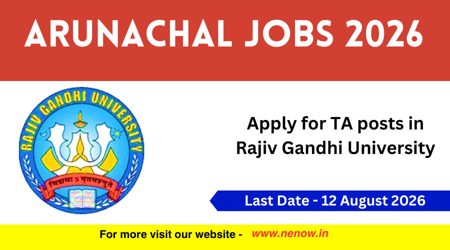 Rajiv Gandhi University invites applications for teaching assistant posts in 2026